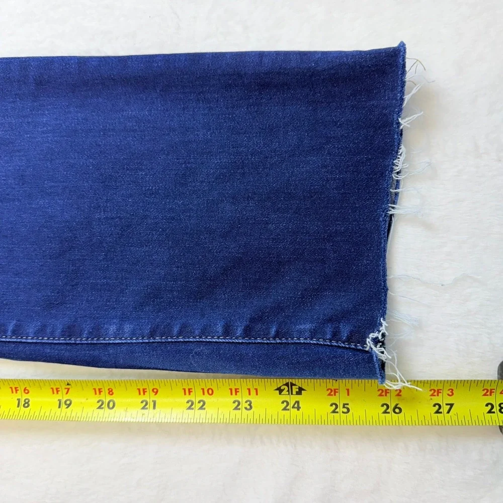 FRAME Le High Straight Jeans Dark Wash Raw Hem Denim Size 30 High Rise Womens‎